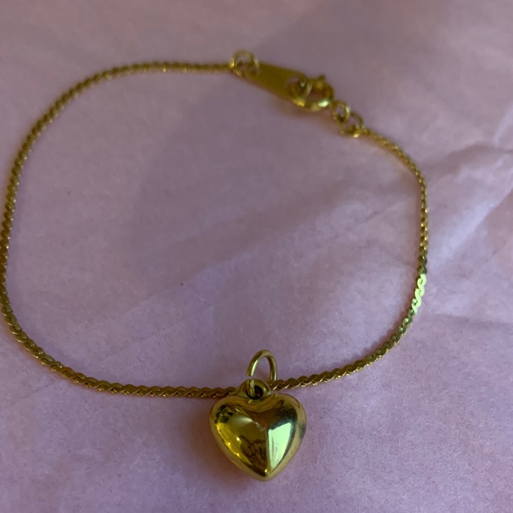 Gold-Tone Heart Bracelet -  child’s Jewelry